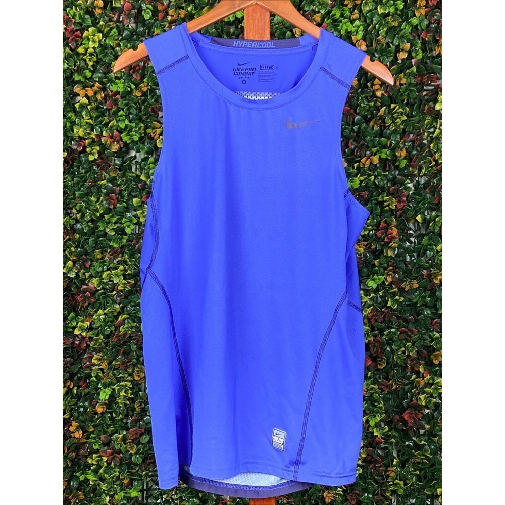 Medium Nike Pro Combat Dri Fit Fitted Tank Top Hypercool Purple 693651 Mens Med